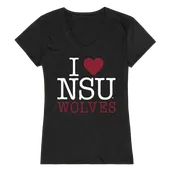 W Republic Women's I Love Shirt Northern State University Wolves 550-355