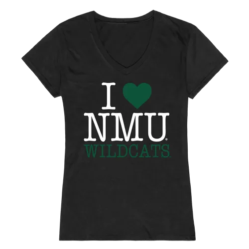 W Republic Women's I Love Shirt Northern Michigan Wildcats 550-357