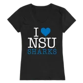 W Republic Women's I Love Shirt Nova Southeastern Sharks 550-358