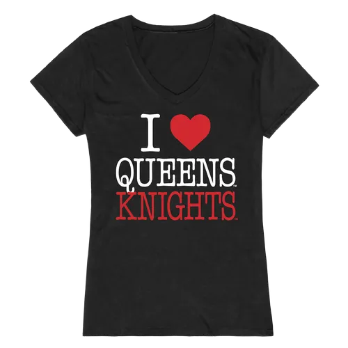 W Republic Women's I Love Shirt Queens College Knights 550-364