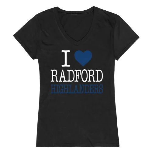 W Republic Women's I Love Shirt Radford Highlanders 550-366