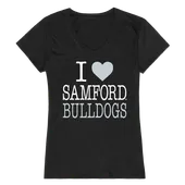 W Republic Women's I Love Shirt Samford University Bulldogs 550-375