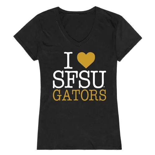 W Republic Women's I Love Shirt San Francisco State Gators 550-376