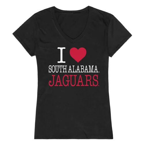 W Republic Women's I Love Shirt South Alabama Jaguars 550-382
