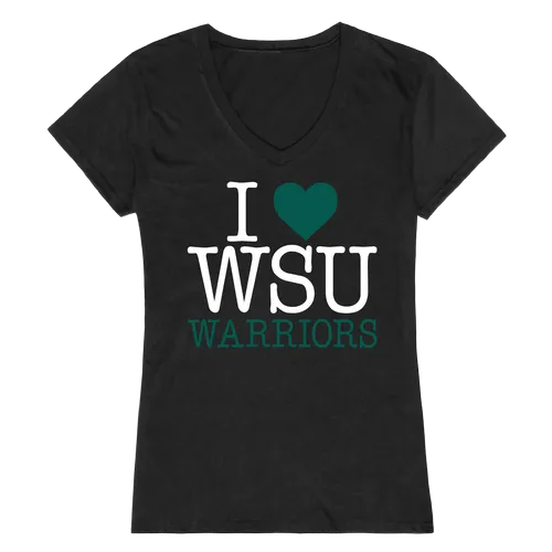 W Republic Women's I Love Shirt Wayne State Warriors 550-400