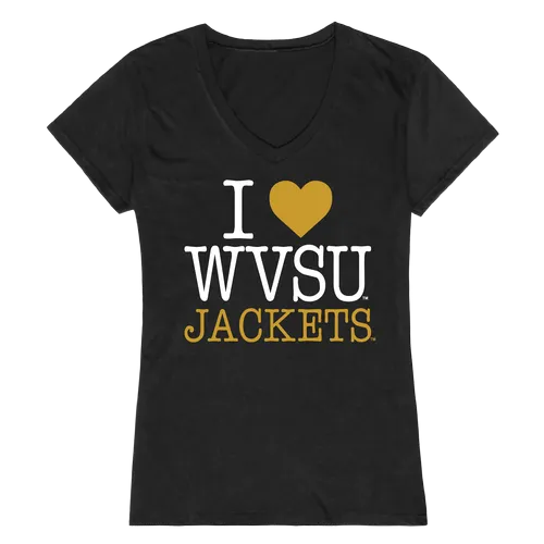 W Republic Women's I Love Shirt West Virginia Mountaineers 550-404