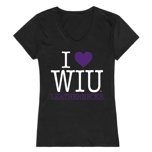 W Republic Women's I Love Shirt Western Illinois Leathernecks 550-405