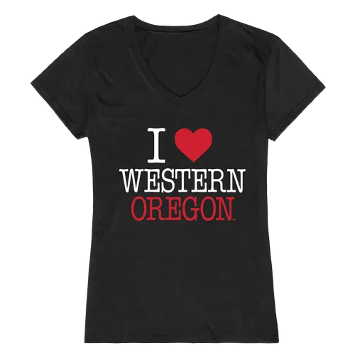 W Republic Women's I Love Shirt Western Oregon Wolves 550-406