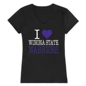 W Republic Women's I Love Shirt Winona State Warriors 550-408