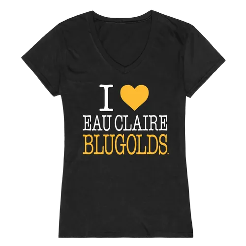 W Republic Women's I Love Shirt Wisconsin Eau Claire Blugolds 550-409