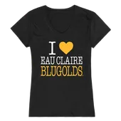 W Republic Women's I Love Shirt Wisconsin Eau Claire Blugolds 550-409