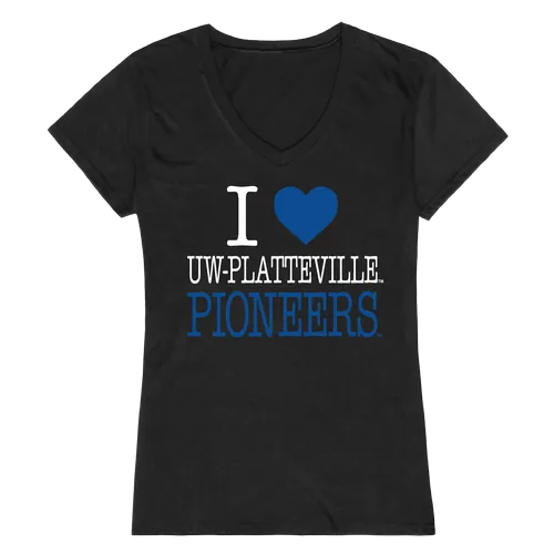 W Republic Women's I Love Shirt Wisconsin Platteville Pioneers 550-410