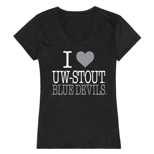 W Republic Women's I Love Shirt Wisconsin Stout Blue Devils 550-413