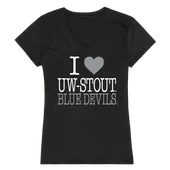 W Republic Women's I Love Shirt Wisconsin Stout Blue Devils 550-413