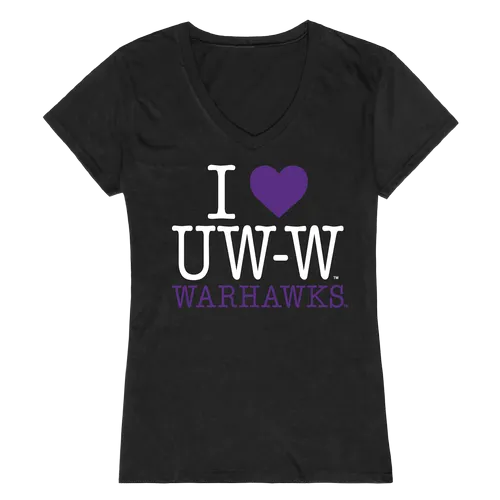 W Republic Women's I Love Shirt Wisconsin Whitewater Warhawks 550-414