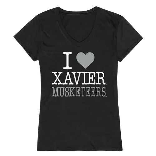 W Republic Women's I Love Shirt Xavier Musketeers 550-417