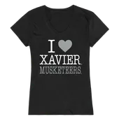 W Republic Women's I Love Shirt Xavier Musketeers 550-417