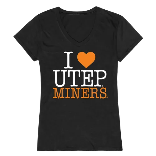 W Republic Women's I Love Shirt Utep Miners 550-434