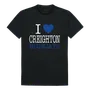 W Republic I Love Tee Shirt Creighton University Bluejays 551-118