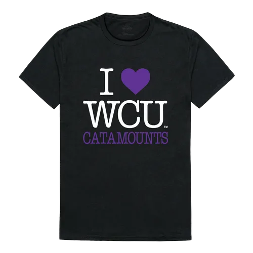W Republic I Love Tee Shirt Western Carolina Catamounts 551-156