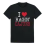 W Republic I Love Tee Shirt Louisiana Lafayette Ragin Cajuns 551-189