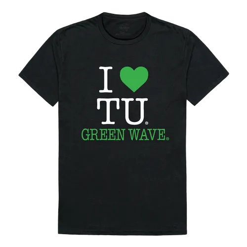 W Republic I Love Tee Shirt Tulane Green Wave 551-198