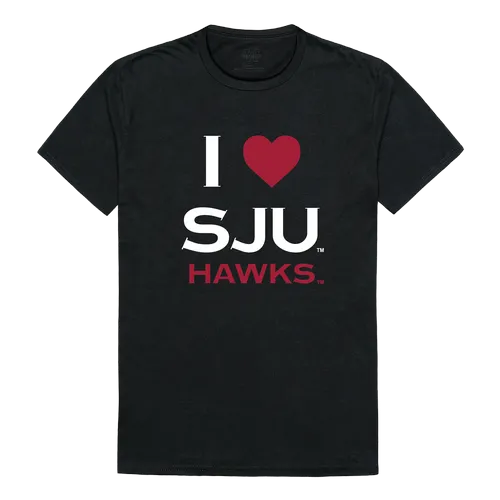 W Republic I Love Tee Shirt Saint Joseph's University Hawks 551-232