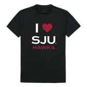 W Republic I Love Tee Shirt Saint Joseph's University Hawks 551-232