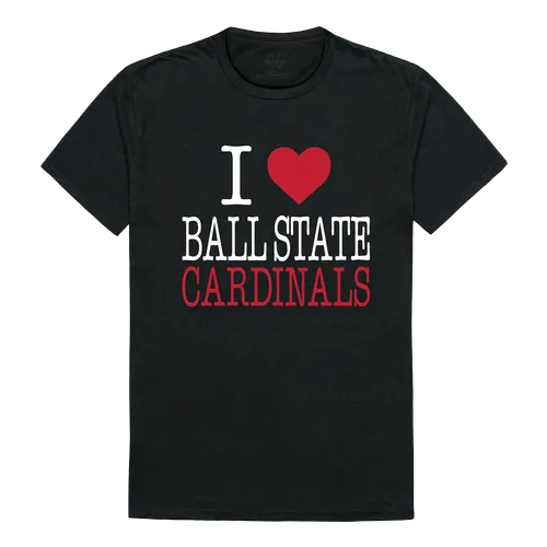 W Republic I Love Tee Shirt Ball State Cardinals 551-264