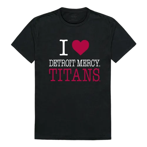 W Republic I Love Tee Shirt Detroit Mercy Titans 551-290