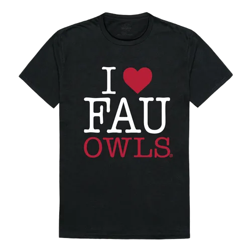 W Republic I Love Tee Shirt Florida Atlantic Owls 551-302