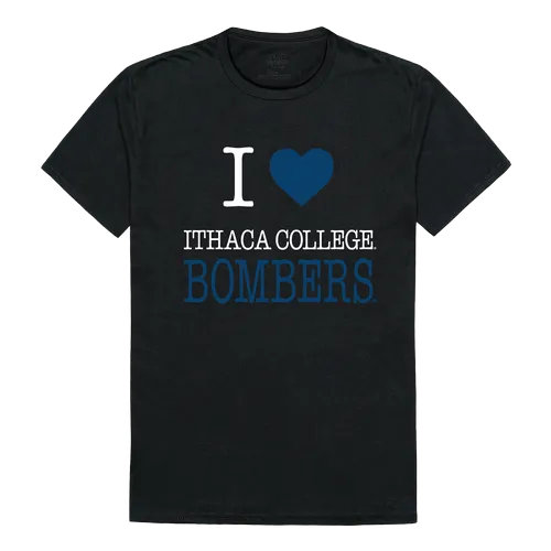 W Republic I Love Tee Shirt Ithaca College Bombers 551-316