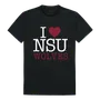 W Republic I Love Tee Shirt Northern State University Wolves 551-355