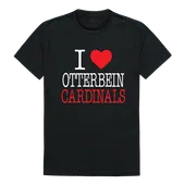 W Republic I Love Tee Shirt Otterbein University Cardinals 551-361