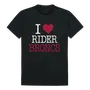 W Republic I Love Tee Shirt Rider University Broncos 551-368