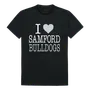 W Republic I Love Tee Shirt Samford University Bulldogs 551-375