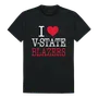 W Republic I Love Tee Shirt Valdosta State Blazers 551-398