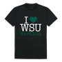 W Republic I Love Tee Shirt Wayne State Warriors 551-400