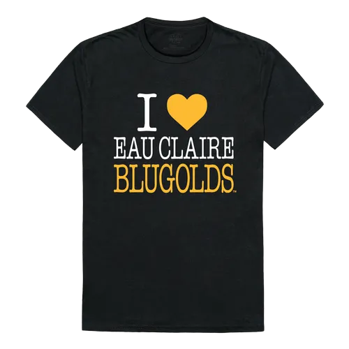 W Republic I Love Tee Shirt Wisconsin Eau Claire Blugolds 551-409