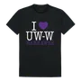 W Republic I Love Tee Shirt Wisconsin Whitewater Warhawks 551-414