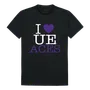 W Republic I Love Tee Shirt University Of Evansville Purple Aces 551-424