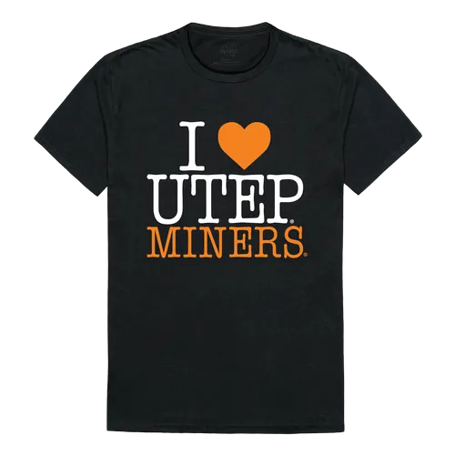 W Republic I Love Tee Shirt Utep Miners 551-434