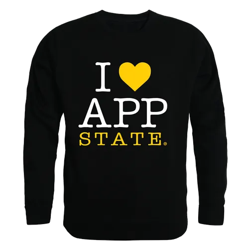 W Republic I Love Crewneck Sweatshirt Appalachian State Mountaineers 552-104