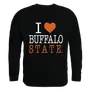 W Republic I Love Crewneck Sweatshirt Buffalo State College Bengals 552-107