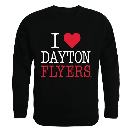 W Republic I Love Crewneck Sweatshirt Dayton Flyers 552-119
