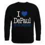 W Republic I Love Crewneck Sweatshirt Depaul Blue Demons 552-121