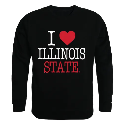 W Republic I Love Crewneck Sweatshirt Illinois Fighting Illini 552-124