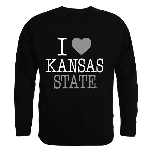 W Republic I Love Crewneck Sweatshirt Kansas State Wildcats 552-127