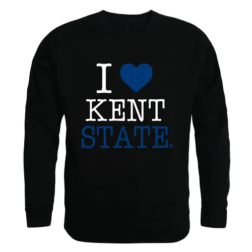 W Republic I Love Crewneck Sweatshirt Kent State Golden Flashes 552-128