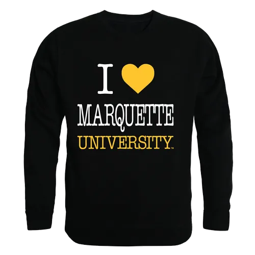W Republic I Love Crewneck Sweatshirt Marquette Golden Eagles 552-130